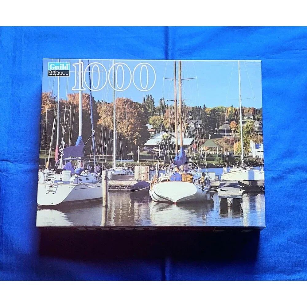 Vintage 2001 Guild by Hasbro 1000pc Lake Superior Harbor Bayfield WI Puzzle NEW